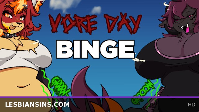 Ember & Baphomet's Intense Vore Day Binge – Animated Lesbian Vore Fantasy