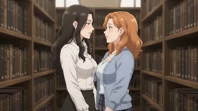 Hot study session: Two horny lesbians get it on