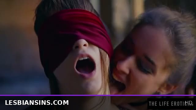 Straight Girl Blindfolded by Lesbian Lover Before Intense Orgasm Experience